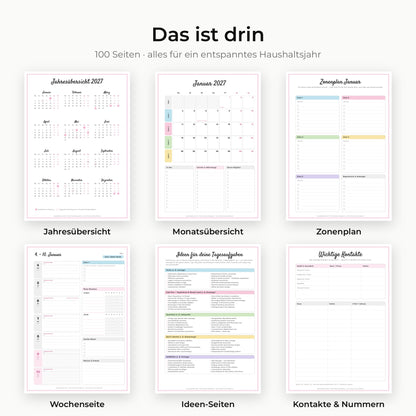 Haushaltsplaner 2027 – 100 Seiten | A4 PDF zum Ausdrucken