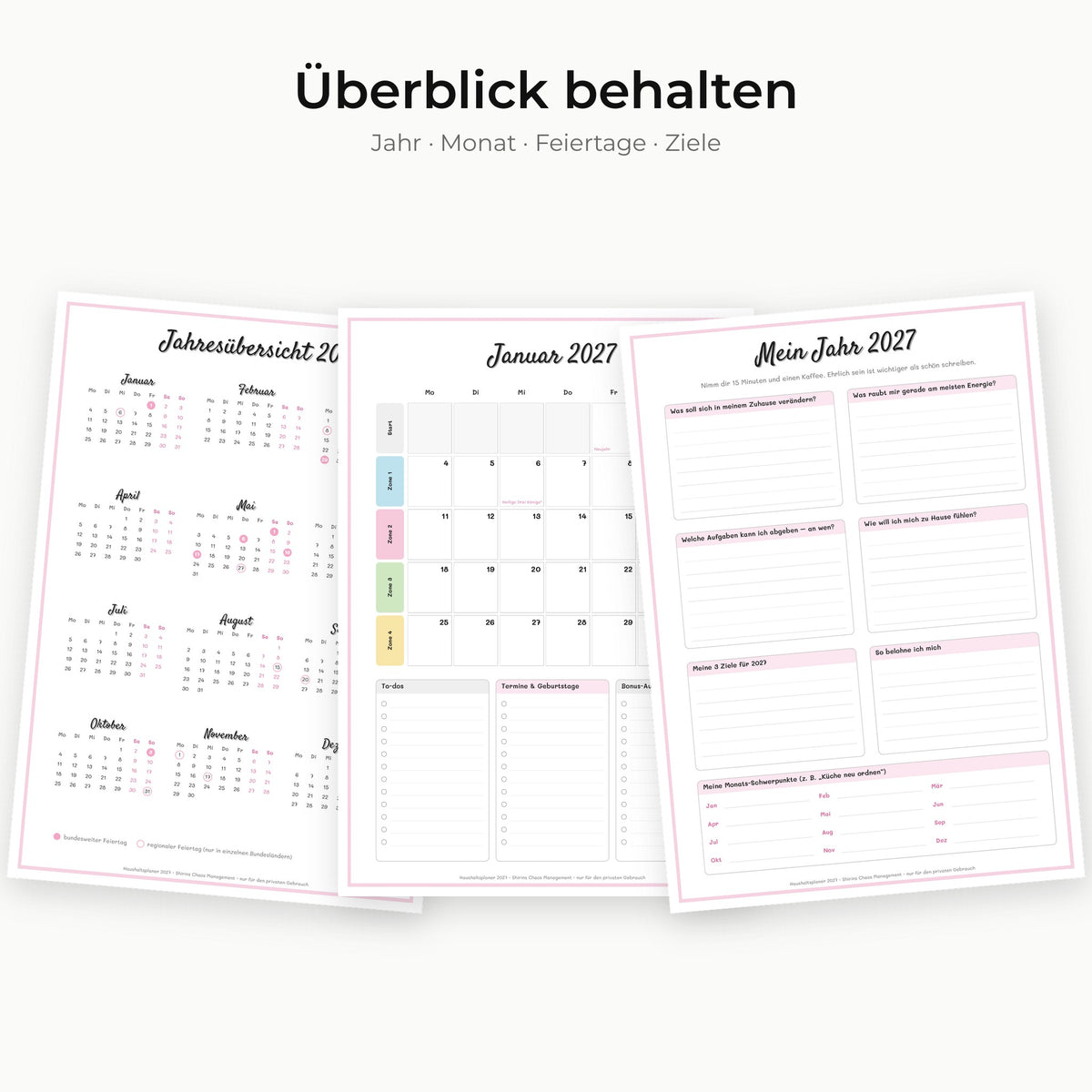 Haushaltsplaner 2027 – 100 Seiten | A4 PDF zum Ausdrucken