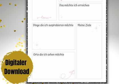 Vision Board, Neujahres Vorsätze, Beschäftigung für Silvester, neues Jahr, Jahr 2023, Vorsätze fürs neue Jahr