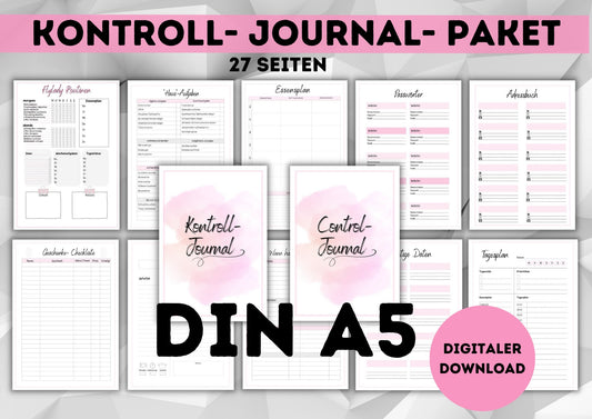 DIN A5 Flylady Starterpack- Kontroll-Journal: Checklisten, Zonenreinigung, Routinen, Essensplan u.v.m Haushalt organisieren für mehr Ordnung