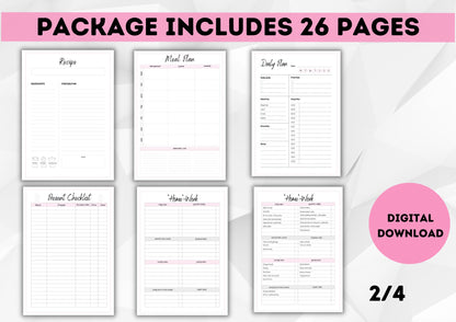 ENGLISH Control Journal *DIN A4 | Flylady Checklist | cleaning schedule I household and life organization Bundle Printables | PDF I