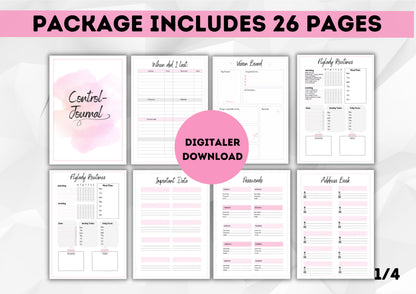 ENGLISH Control Journal *DIN A4 | Flylady Checklist | cleaning schedule I household and life organization Bundle Printables | PDF I